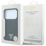Guess iPhone 17 Pro/iPhone 18 Pro Cover med kornet trekantlogo Sort