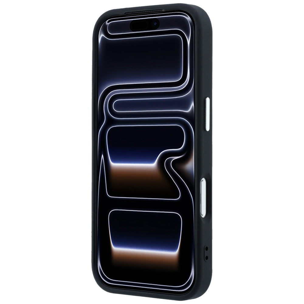 Guess iPhone 17 Pro Max/iPhone 18 Pro Max Cover med kornet trekantlogo Sort