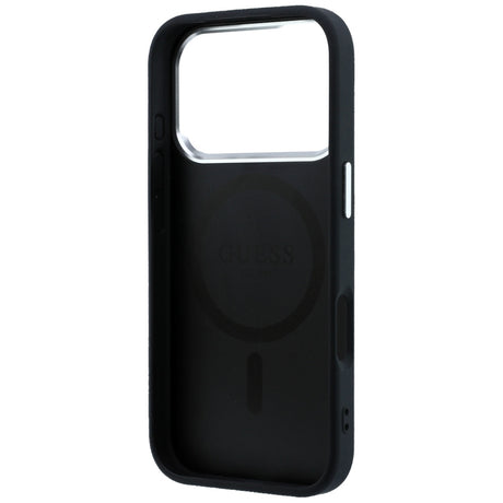 Guess iPhone 17 Pro Max/iPhone 18 Pro Max Cover med kornet trekantlogo Sort