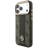 Guess iPhone 17 Pro Max/iPhone 18 Pro Max Cover 4G Stripe Classic Logos Brun
