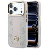 Guess iPhone 17 Pro/iPhone 18 Pro Cover 4G Stripe Classic Logos Lyserød