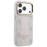 Guess iPhone 17 Pro Max/iPhone 18 Pro Max Cover 4G Stripe Classic Logos Lyserød
