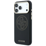 Guess iPhone 17 Pro/iPhone 18 Pro Cover Perforated 4G Gold Logo Sort