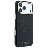 Guess iPhone 17 Pro/iPhone 18 Pro Cover Perforated 4G Gold Logo Sort