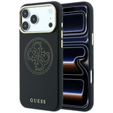 Guess iPhone 17 Pro Max/iPhone 18 Pro Max Cover Perforated 4G Gold Logo Sort