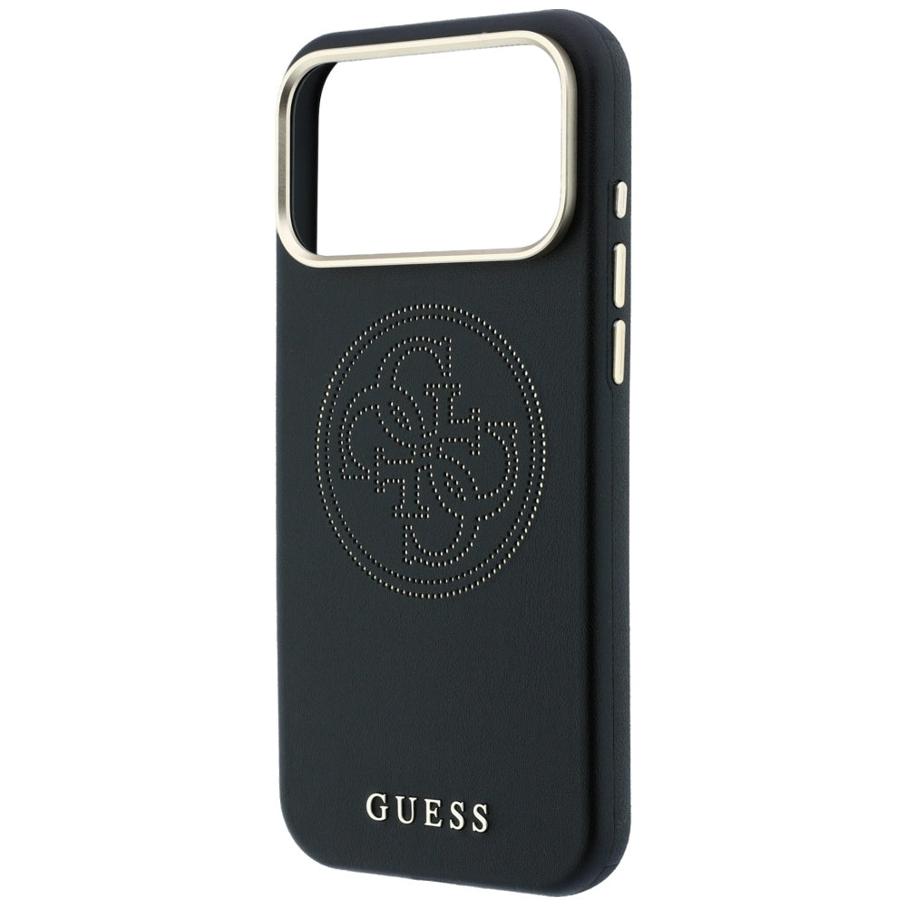 Guess iPhone 17 Pro Max/iPhone 18 Pro Max Cover Perforated 4G Gold Logo Sort