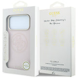 Guess iPhone 17 Pro Max/iPhone 18 Pro Max Cover Perforated 4G Gold Logo Lyserød