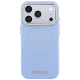 Guess iPhone 17 Pro/iPhone 18 Pro Cover Perforated 4G Gold Logo Blå