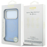 Guess iPhone 17 Pro/iPhone 18 Pro Cover Perforated 4G Gold Logo Blå