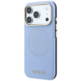 Guess iPhone 17 Pro Max/iPhone 18 Pro Max Cover Perforated 4G Gold Logo Blå