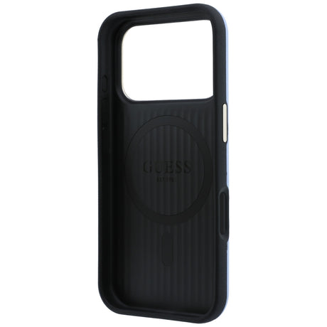 Guess iPhone 17 Pro Max/iPhone 18 Pro Max Cover Perforated 4G Gold Logo Blå