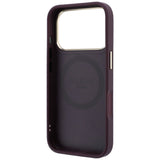 Guess iPhone 17 Pro/iPhone 18 Pro Cover Stripe Peony 4G Logo Burgundy