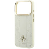 Guess iPhone 17 Pro/iPhone 18 Pro Cover Stripe Peony 4G-logo Beige