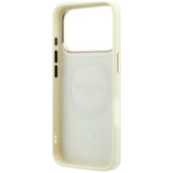 Guess iPhone 17 Pro Max/iPhone 18 Pro Max Cover Stripe Peony 4G Logo Beige
