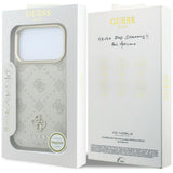 Guess iPhone 17 Pro Max/iPhone 18 Pro Max Cover Stripe Peony 4G Logo Beige