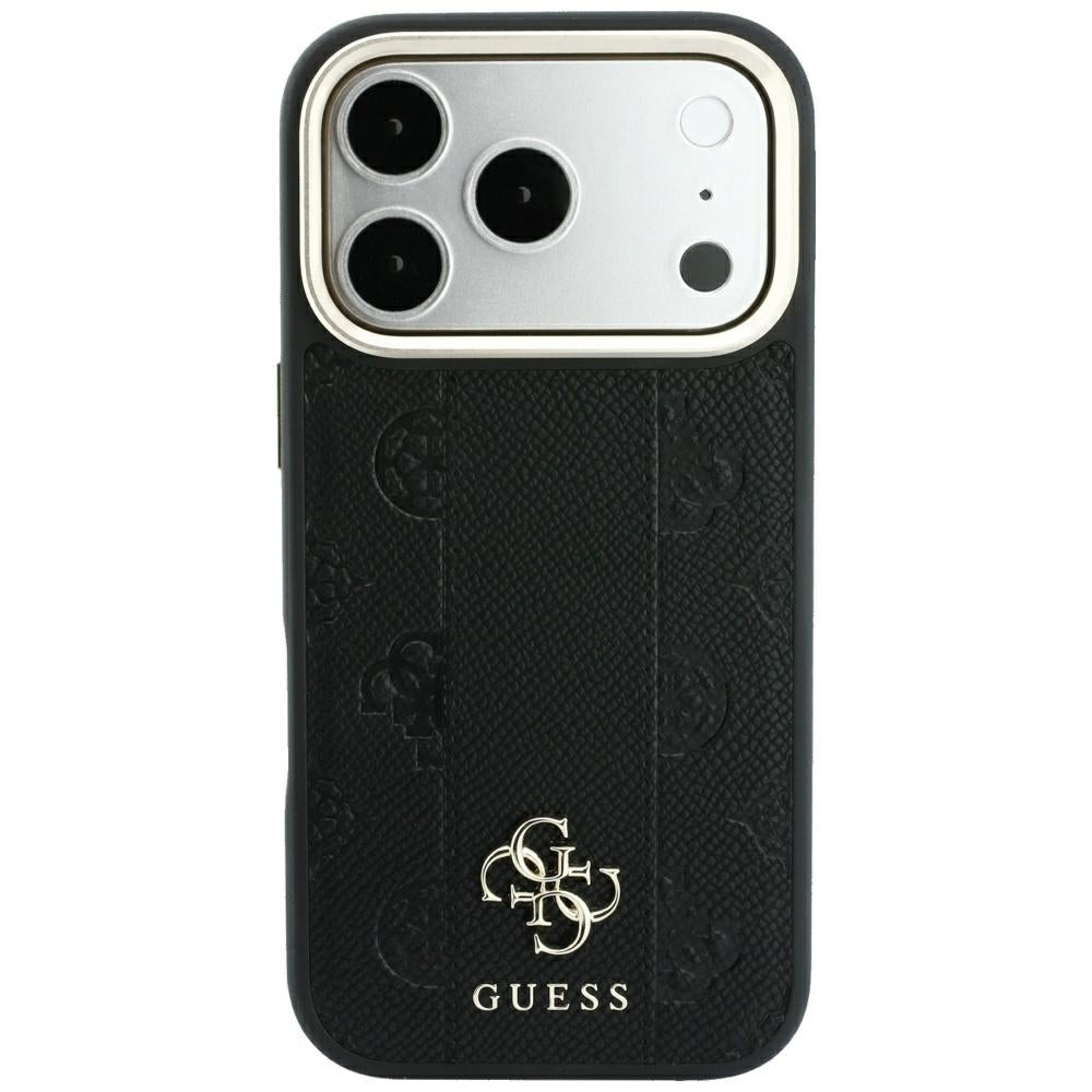Guess iPhone 17 Pro Max/iPhone 18 Pro Max Cover Stripe Peony 4G Logo Sort