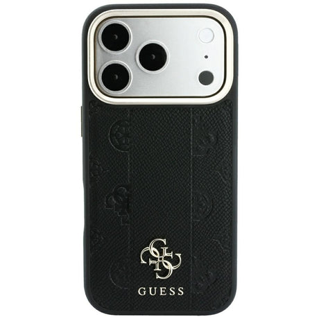 Guess iPhone 17 Pro Max/iPhone 18 Pro Max Cover Stripe Peony 4G Logo Sort