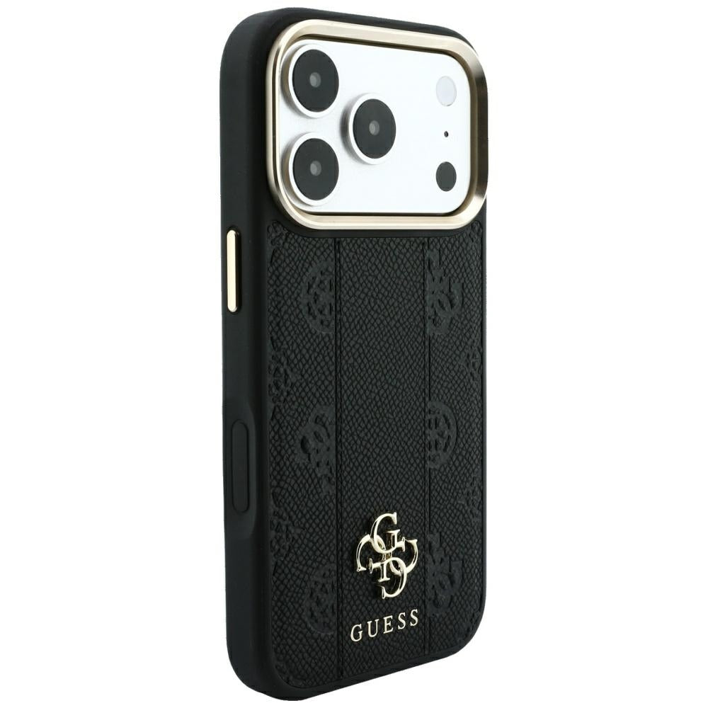 Guess iPhone 17 Pro Max/iPhone 18 Pro Max Cover Stripe Peony 4G Logo Sort