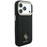 Guess iPhone 17 Pro Max/iPhone 18 Pro Max Cover Stripe Peony 4G Logo Sort