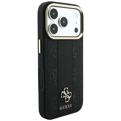 Guess iPhone 17 Pro Max/iPhone 18 Pro Max Cover Stripe Peony 4G Logo Sort