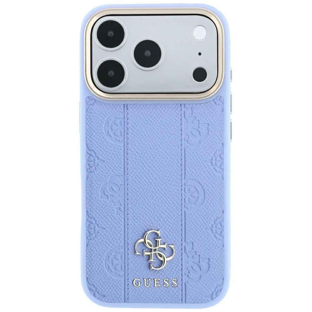 Guess iPhone 17 Pro/iPhone 18 Pro Cover Stripe Peony 4G Logo Blå