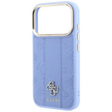 Guess iPhone 17 Pro Max/iPhone 18 Pro Max Cover Stripe Peony 4G Logo Blå