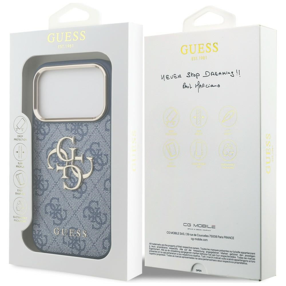 Guess iPhone 17 Pro/iPhone 18 Pro Cover 4G Classic Logo Blå