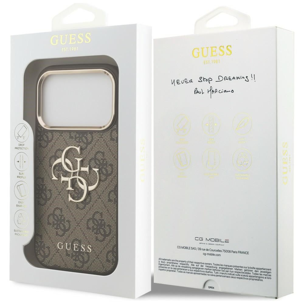 Guess iPhone 17 Pro/iPhone 18 Pro Cover 4G Classic Logo Brun