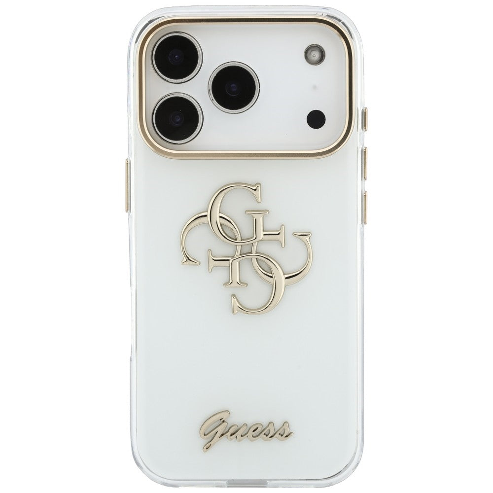 Guess iPhone 17 Pro Max/iPhone 18 Pro Max Cover 4G Script Hvid