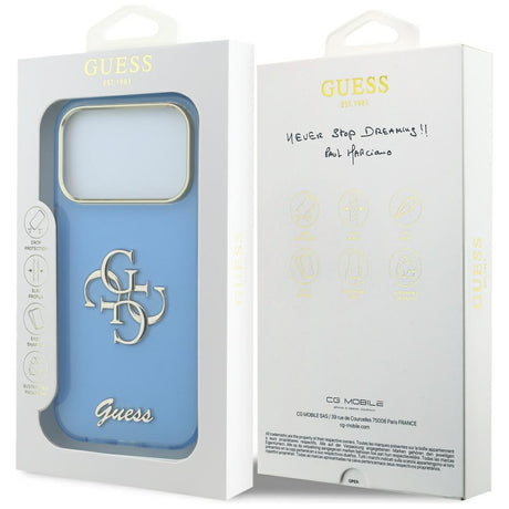 Guess iPhone 17 Pro/iPhone 18 Pro Cover 4G Script Blå