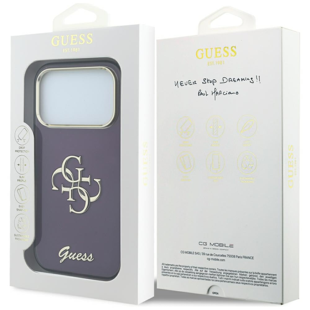 Guess iPhone 17 Pro/iPhone 18 Pro Cover 4G Script Burgundy