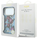Guess iPhone 17 Pro Max/iPhone 18 Pro Max Cover Glitter Blossom Roses Blå