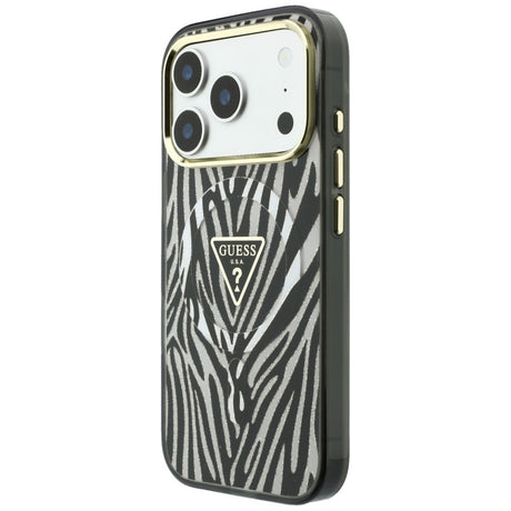 Guess iPhone 17 Pro Max/iPhone 18 Pro Max Cover Zebra Glitter Sølv