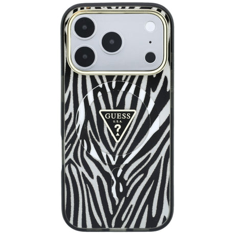 Guess iPhone 17 Pro Max/iPhone 18 Pro Max Cover Zebra Glitter Sølv