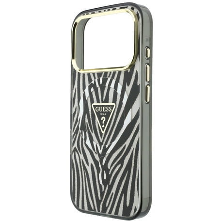 Guess iPhone 17 Pro Max/iPhone 18 Pro Max Cover Zebra Glitter Sølv