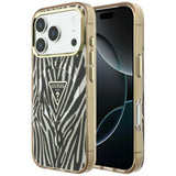 Guess iPhone 17 Pro/iPhone 18 Pro Cover Zebra Glitter Guld