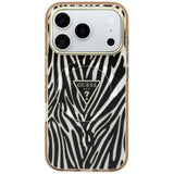 Guess iPhone 17 Pro/iPhone 18 Pro Cover Zebra Glitter Guld