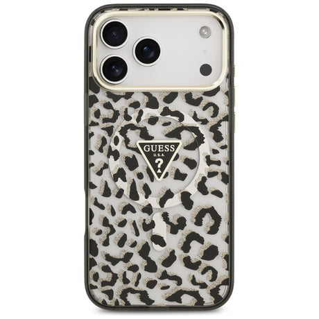 Guess iPhone 17 Pro Max/iPhone 18 Pro Max Cover Leopard Glitter Sort