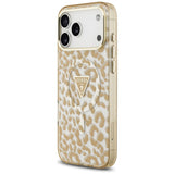 Guess iPhone 17 Pro/iPhone 18 Pro Cover Leopard Glitter Brun