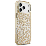 Guess iPhone 17 Pro/iPhone 18 Pro Cover Leopard Glitter Brun