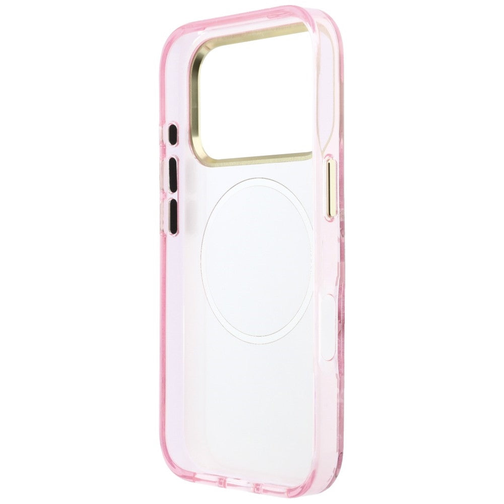 Guess iPhone 17 Pro/iPhone 18 Pro Cover Glitter Blossom Roses Lyserød