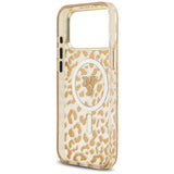Guess iPhone 17 Pro Max/iPhone 18 Pro Max Cover Leopard Glitter Brun