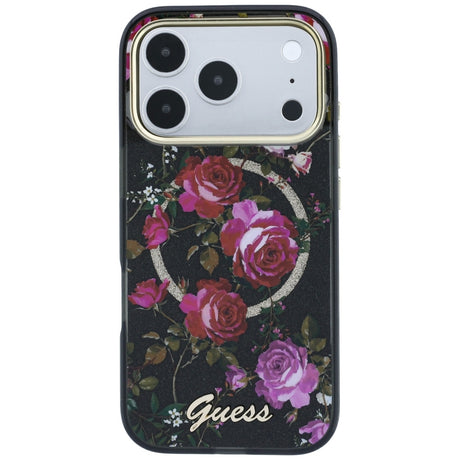 Guess iPhone 17 Pro/iPhone 18 Pro Cover Glitter Blossom Roses Sort
