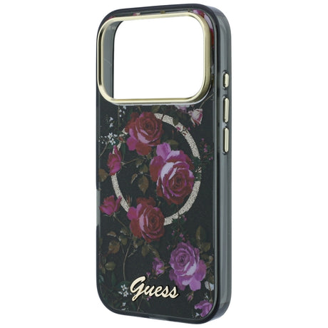 Guess iPhone 17 Pro/iPhone 18 Pro Cover Glitter Blossom Roses Sort