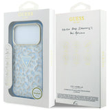 Guess iPhone 17 Pro Max/iPhone 18 Pro Max Cover Leopard Glitter Blå