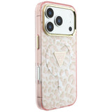 Guess iPhone 17 Pro/iPhone 18 Pro Cover Leopard Glitter Lyserød