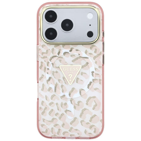 Guess iPhone 17 Pro Max/iPhone 18 Pro Max Cover Leopard Glitter Lyserød