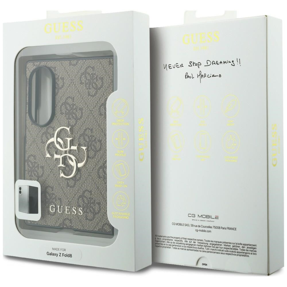 Guess Samsung Galaxy Z Fold 8 Cover 4G Big Logo Brun