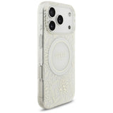 Guess iPhone 17 Pro/iPhone 18 Pro Cover Electroplated Flowers Pearl Strap Hvid