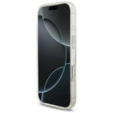 Guess iPhone 17 Pro/iPhone 18 Pro Cover Electroplated Flowers Pearl Strap Hvid
